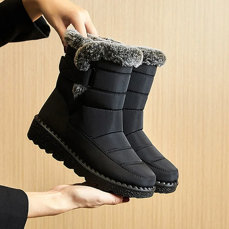Bottes hautes imperméables en peluche collection hiver