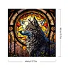 Wolf Glass Painting-Paint by Numbers Acrylic Painting 40*40CM