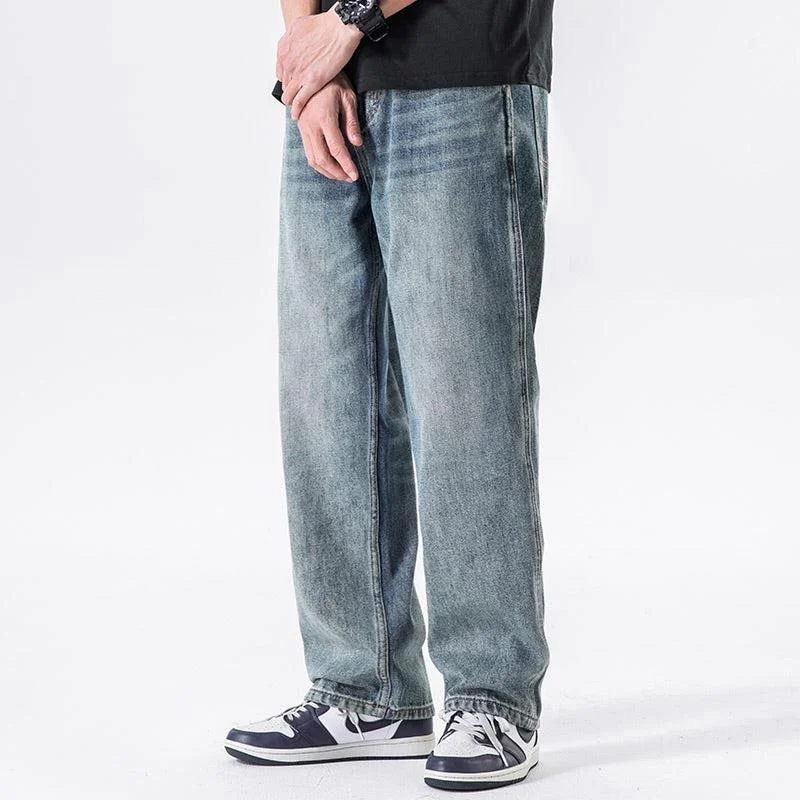 Aonga Retro Straight Washed Jeans