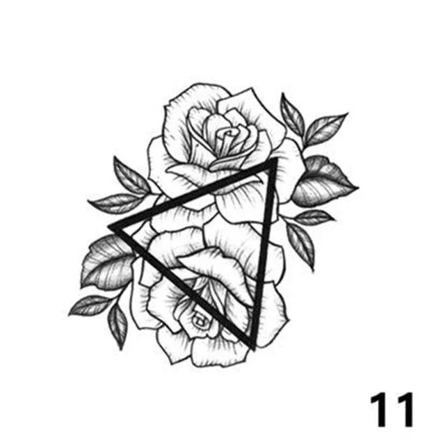 Waterproof Tattoo Stickers Cute Pattern Fake Tattoos Love Hourglass Sexy Girl Arm Clavicle Animal Wolf Temporary Tatoo Sticker