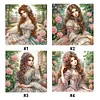 (Multi-Style)Literary Lady-Partial Special Shaped Diamond Painting 30*30CM