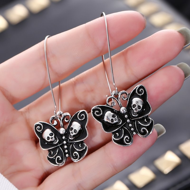   Vintage skull butterfly casual earrings - Neojana
