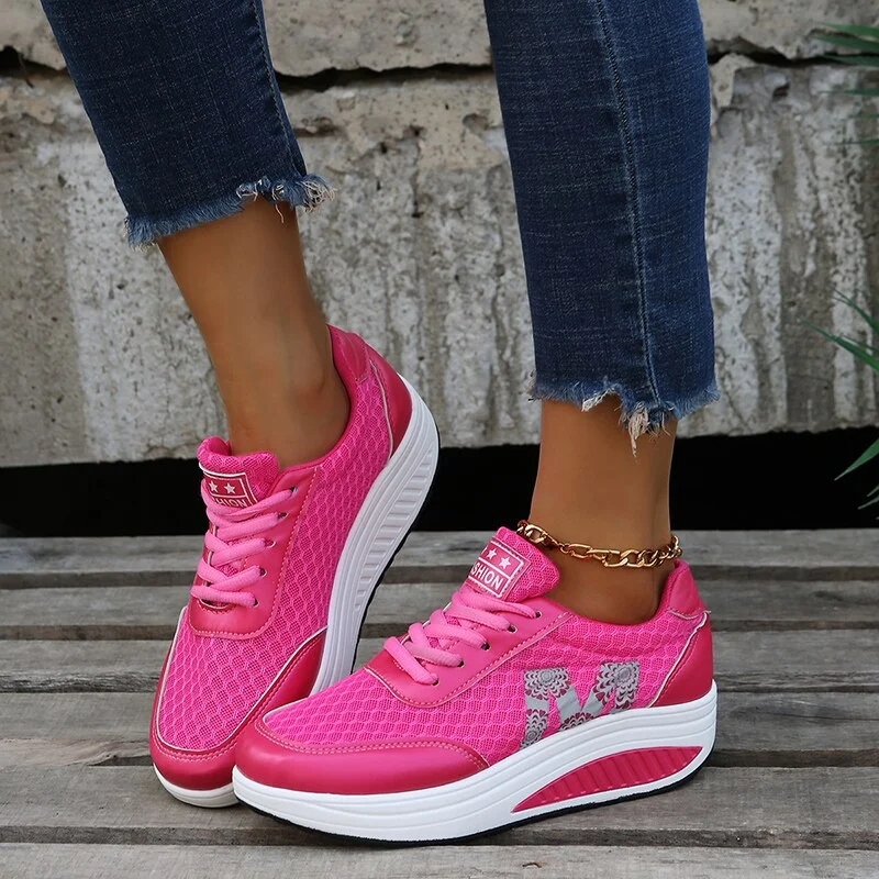 2022 Casual Women's Shoes Platform Flats Lady Beauty Sewing Fitness Shoe New Trendy Health Wedges Sneakers Size 35-43