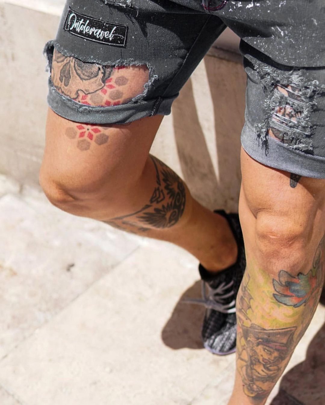 Mens Ripped Casual Denim Shorts