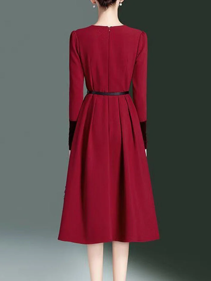 Elegant V-Neck Black Dress