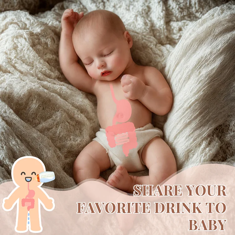 [Drink and Wet System]Babeside Twinnie 12"/16" Realistic Silicone Sleeping Baby Little Infant Girl