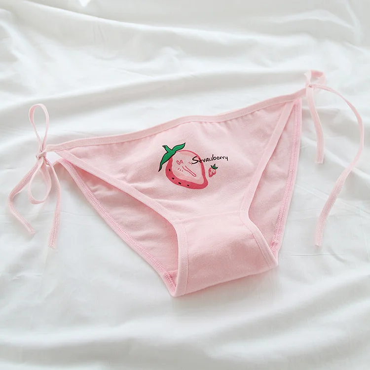 Strawberry Lace Up Panties