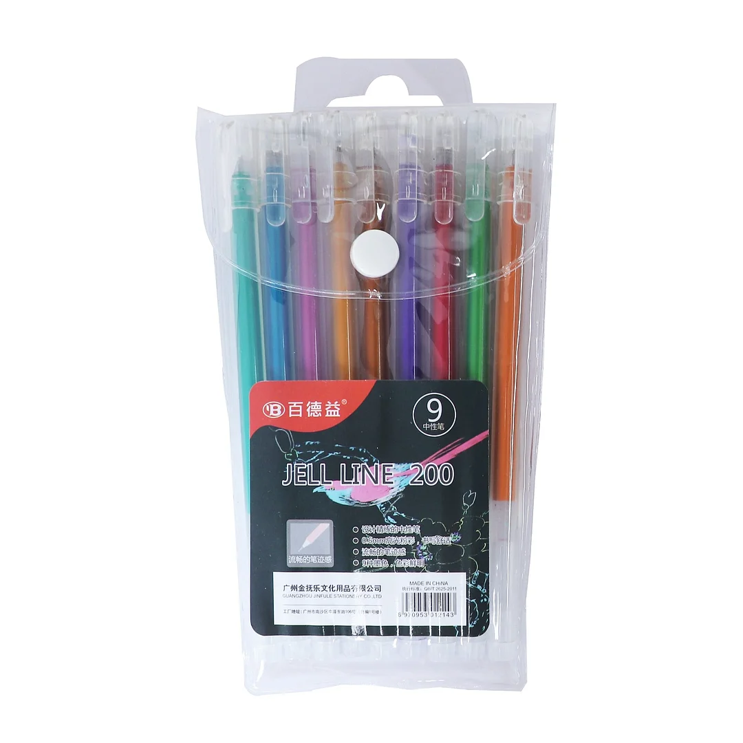 9Pcs/Set Glitter Pen Metallic Color Changing Flash Marker Gel Pens Drawing Scrapbook Album Journal DIY Kawaii Stationery School