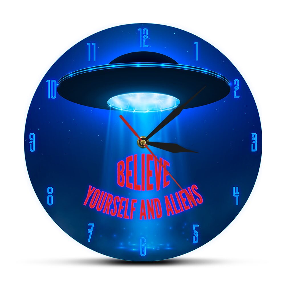 

Believe Yourself And Alien - Frameless Acrylic Wall Clock, 501 Original