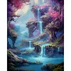 Landscape Waterfall - 11CT Stamped Cross Stitch - 40*50cm - Natural