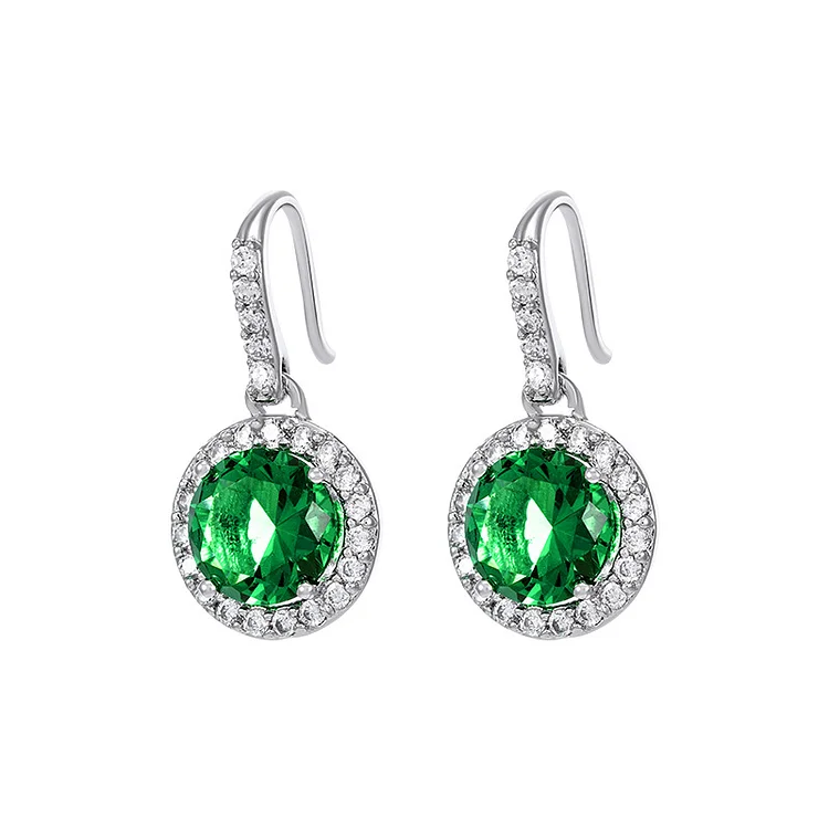 Exquisite Green Diamond Earrings for Woman for Girls