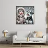 Girl With Puppy-11CT Stamped Cross Stitch 40*40cm/15.75*15.75in tapestrymarket