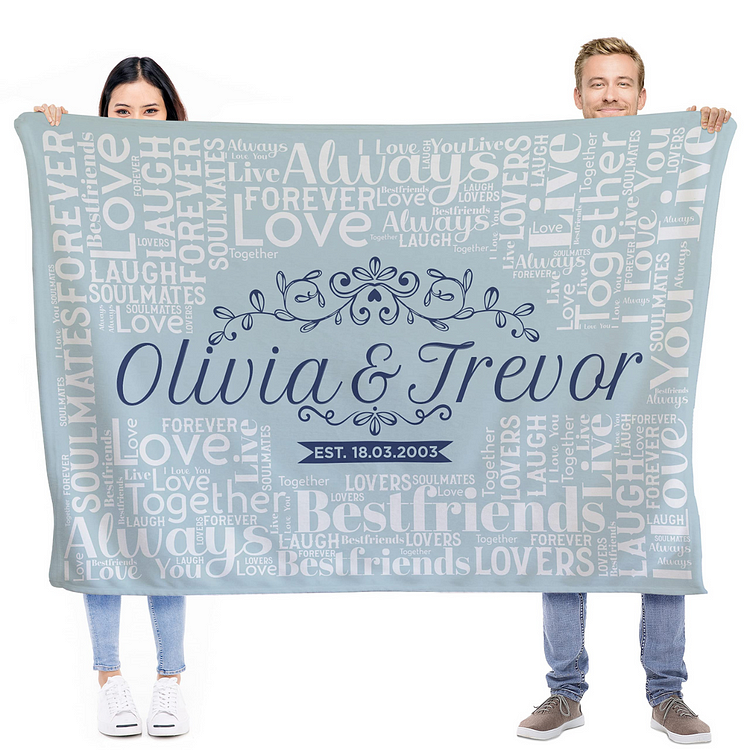 BlanketCute-Personalized Family Blanket with Your Anniversary | 01