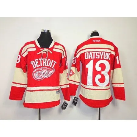 Red Wings #13 Pavel Datsyuk Red 2014 Winter Classic Stitched Youth NHL Jersey