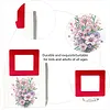Sac &agrave; main bricolage avec peinture en diamant avec poign&eacute;e carr&eacute;e, sac fourre-tout pour peinture en diamant, kits de peinture multi-usages en diamants, sacs &agrave; main cr&eacute;atifs pour femmes, cadeau artisanat pour filles (fleurs en fleurs)