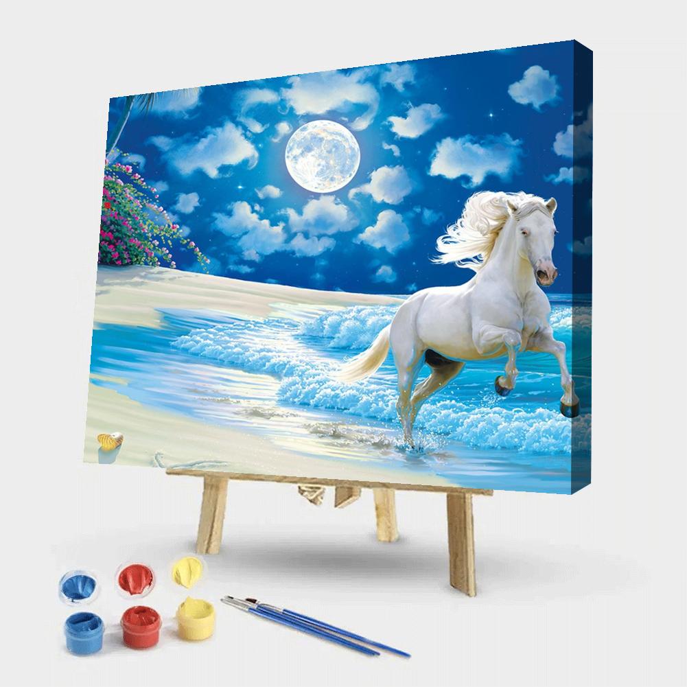 Adult cartoon animal drawing set DIY 5D diamond art kit color horse  gemstone art handmade kit for family wall decoration gifts(30*40cm)