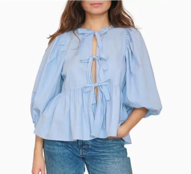Brownm Brownm Women's Clothing New Fashion Loose Long-Sleeved Plaid Love With Shirt Women