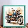Motorcycle-11CT Stamped Cross Stitch 40*40cm/15.75*15.75in tapestrymarket