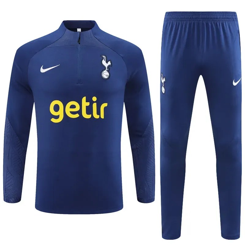 2023/2024 Tottenham Half-Pull Training Suit Blue Football Shirt 1:1 Thai Quality mysite