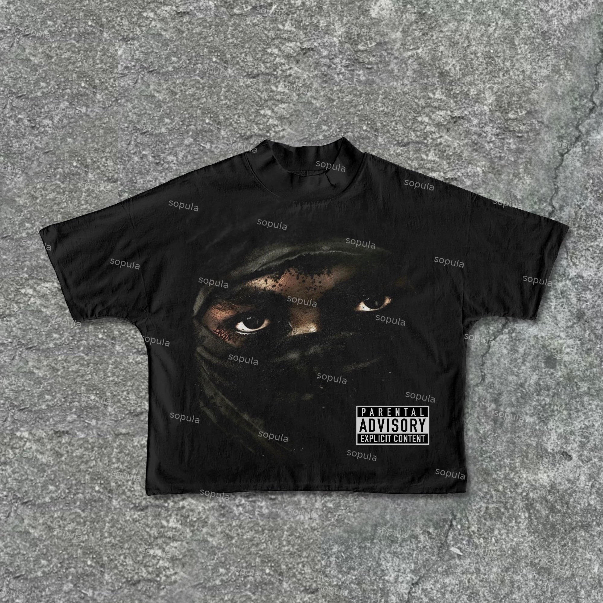 Sopula Eyes Straight To The Mind Old Graphics Cotton Cropped T-Shirts - SOPULA