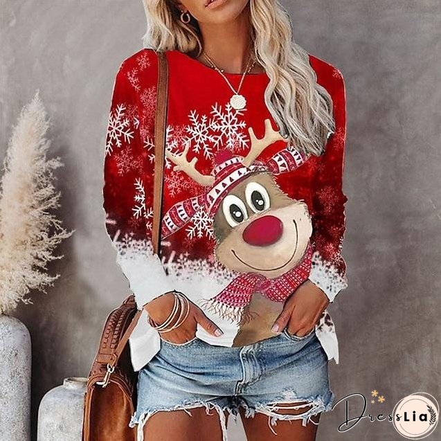 Ugly Christmas Shirt Women's Reindeer