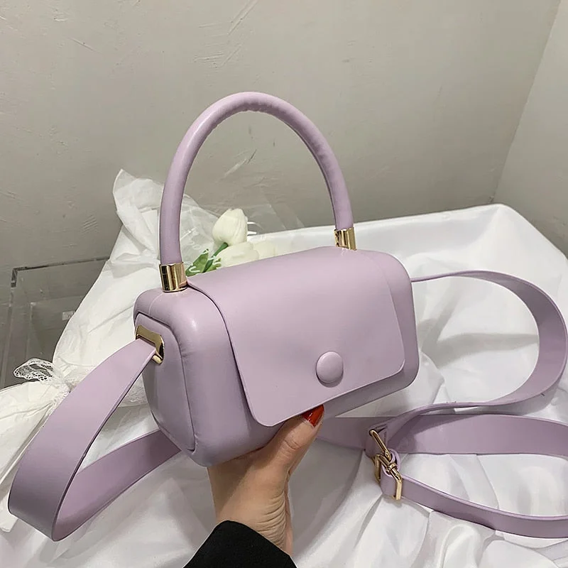 Candy colors Square Tote bag 2021 Summer New PU Leather Women's Designer Handbag Solid color Mini Shoulder Messenger Bag Purses