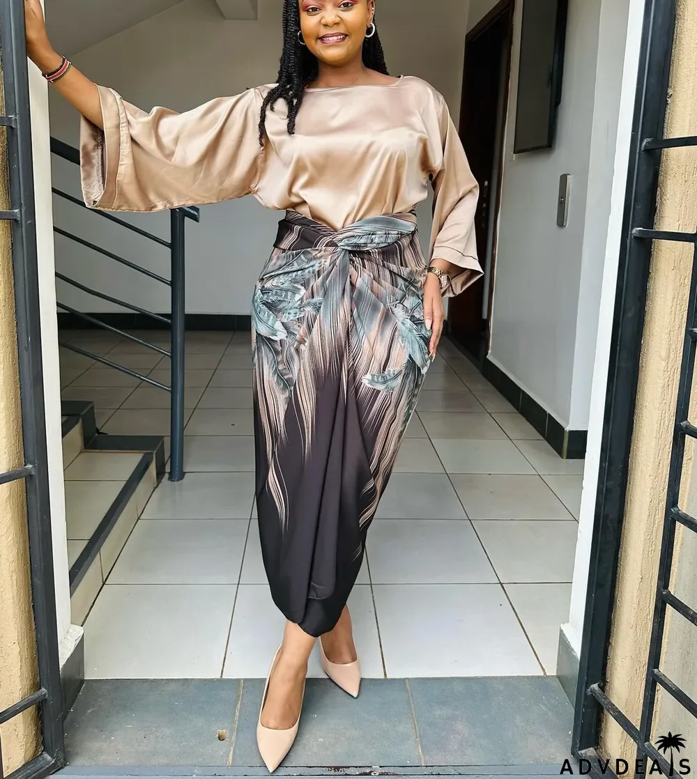 Fashion Print Long Sleeve Bandage Maxi Dress