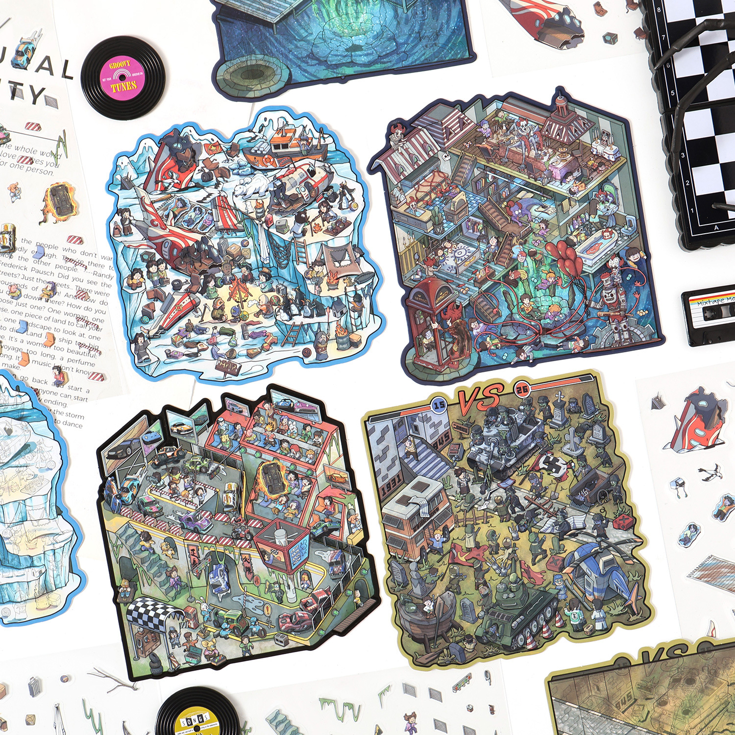 PET 스티커 - 잘못된 길 시리즈 빈티지