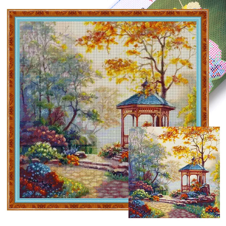 『Spring Brand』Girl - 16CT Stamped Egyptian Cotton Thread Cross Stitch(55*55cm)(84Colors)