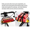 Metal Bike Front Basket Detachable Bike Front Rack Carrier 33 LBS Capacity Luggage Panniers Bag Carrier Bracket with Straps for Outdoor Travel Cycling & Commute
