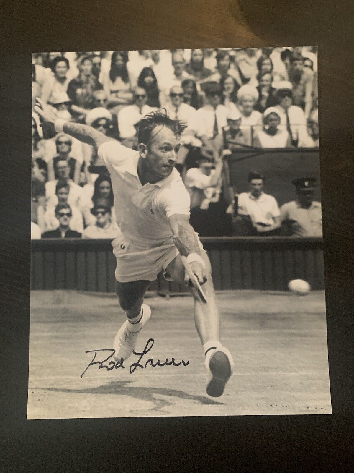 ROD LAVER SIGNED AUTOGRAPHED 8x10 Photo Poster painting WIMBLEDON LEGEND TENNIS HALL OF FAME