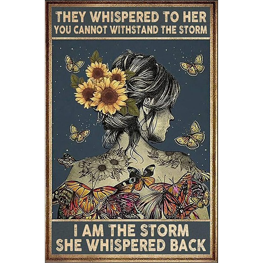 Sunflower Girl Butterfly - 11CT Stamped/Counted Cross Stitch(40*60cm)