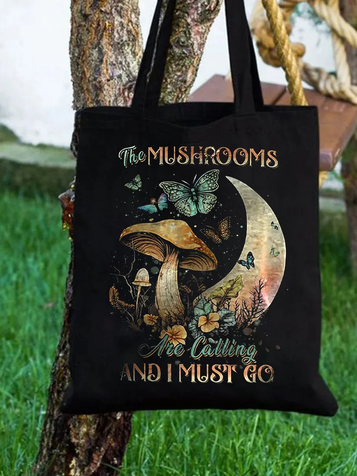 The Mushrooms Are Calling And I Must Go Print One-shoulder Bags socialshop