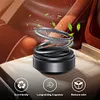 Solar Powered Aroma Diffuser Rotating Suspension Double Ring Car Perfume for Car