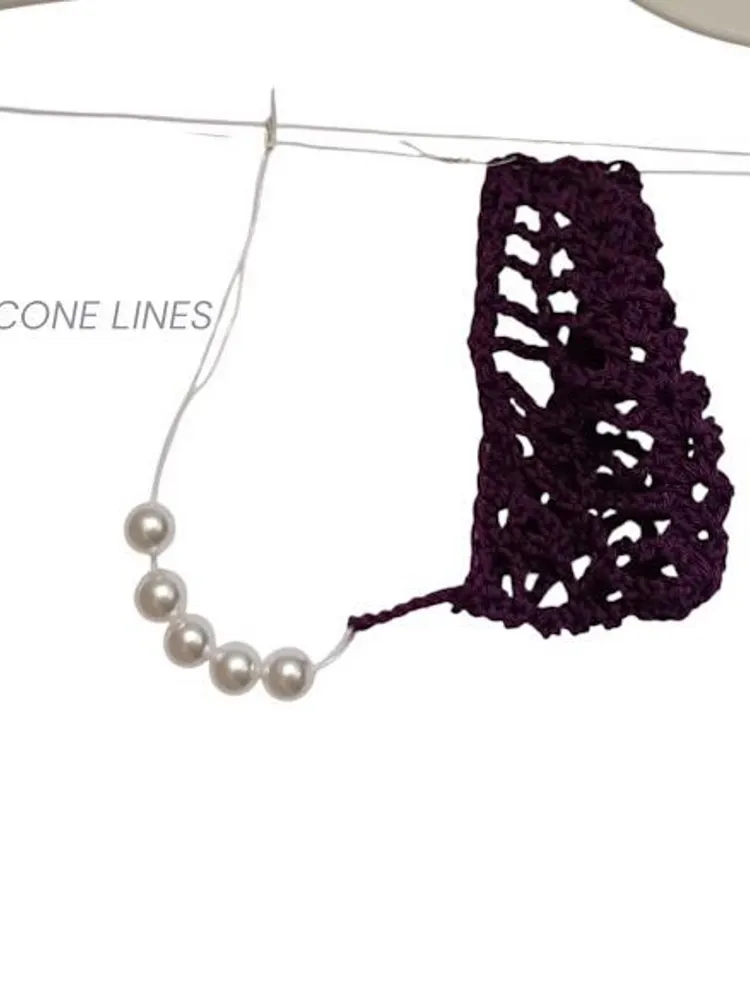 pornhint Pornhint Micro Mini Bikini Mens Thong with beads Crochet Beachwear Bottom Panty with extra thin strong straps Silicone lines panties barely there
