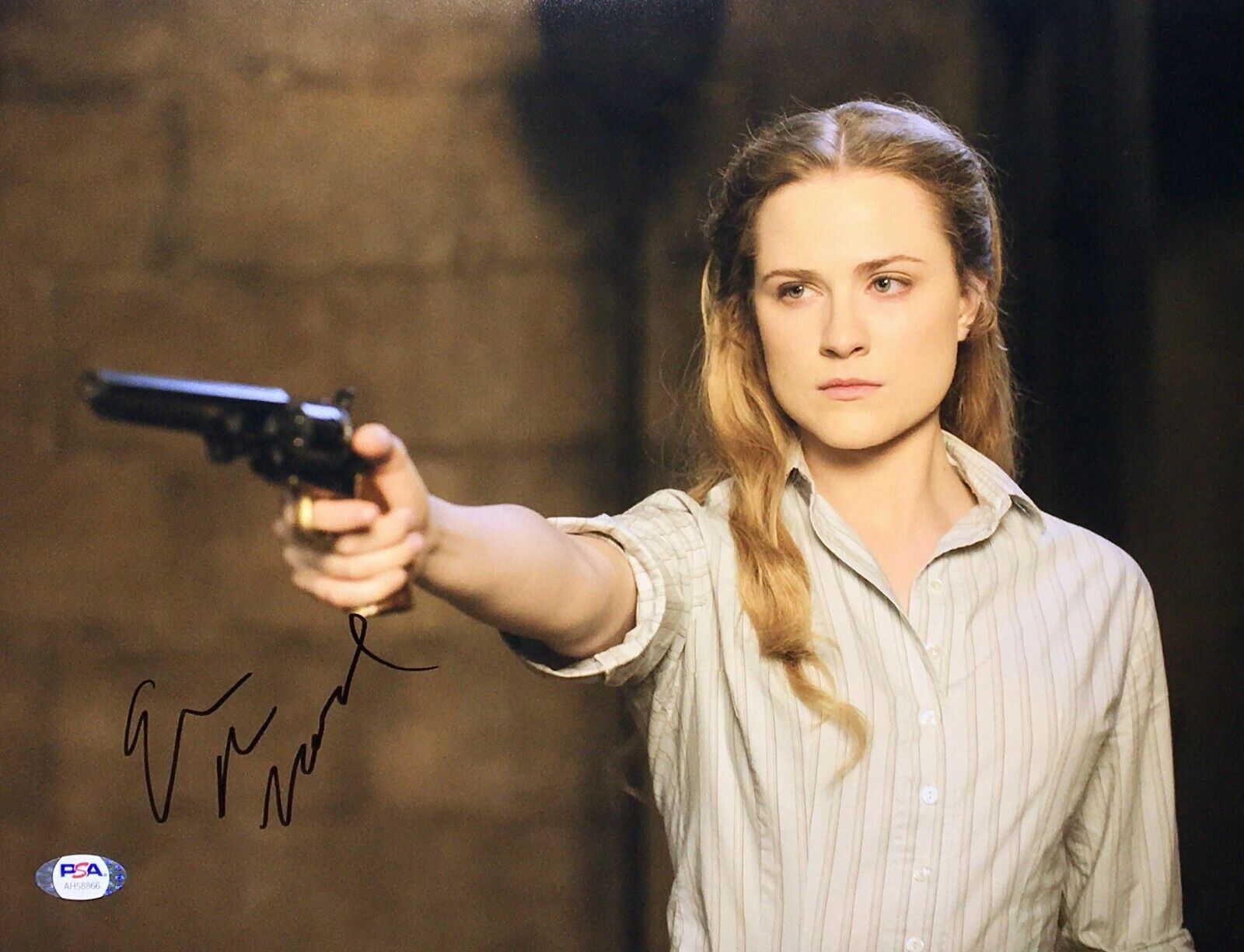 Evan Rachel Wood Signed 'Westworld' 11x14 Photo Poster painting *Dolores Abernathy PSA AH58866