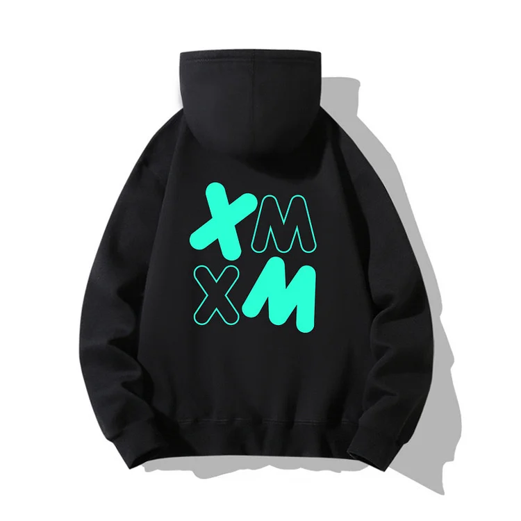 Letter Print Hoodie Loose Pullover Hooded Top at Hiphopee