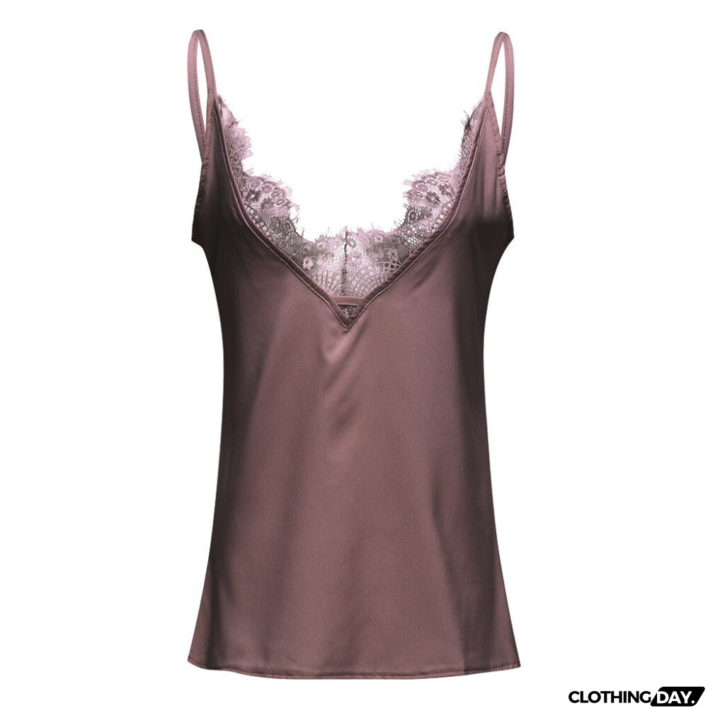 Lace Patchwork Strappy Sleeveless Camis Vest