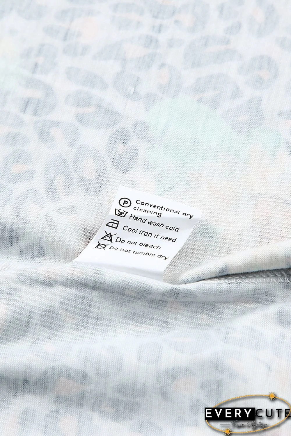 Leopard Sunflower Hollow Out Criss-cross Tee