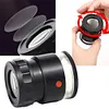 10X Stand Measuring Magnifier Scale Loupe with LED & UV Lights for Jewelry Gems