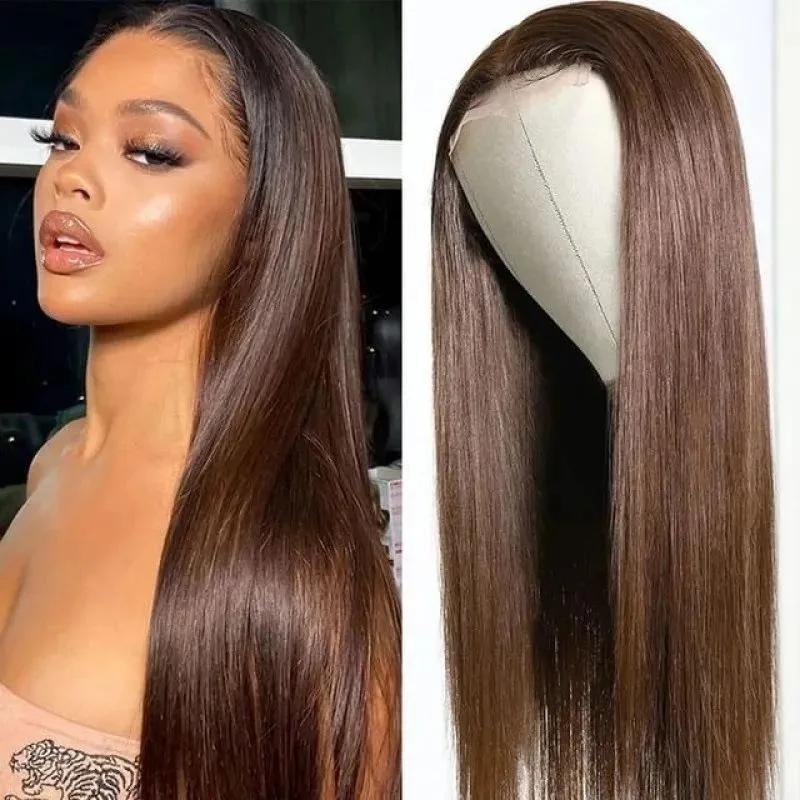 New Brown Straight Hair Long Wig