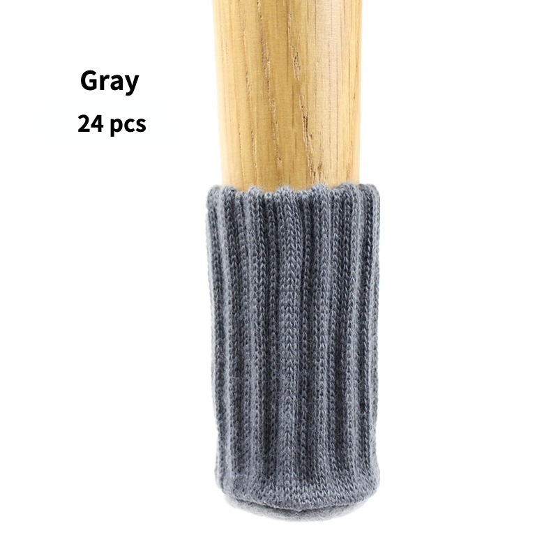 Letclo™ 24pcs Furniture Pads High Elastic Floor Protectors Chair Leg Feet Socks Covers Furniture Caps Set letclo Letclo