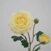 Real Touch Moisture 2 Stems White Ranunculus Luxe Artificial Flower
