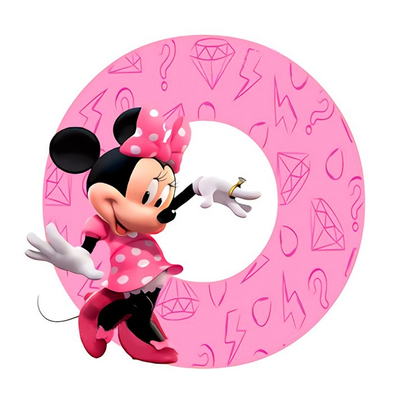 Mickey Mouse Letter O 30*30CM(Canvas) Full Round Drill Diamond Painting gbfke
