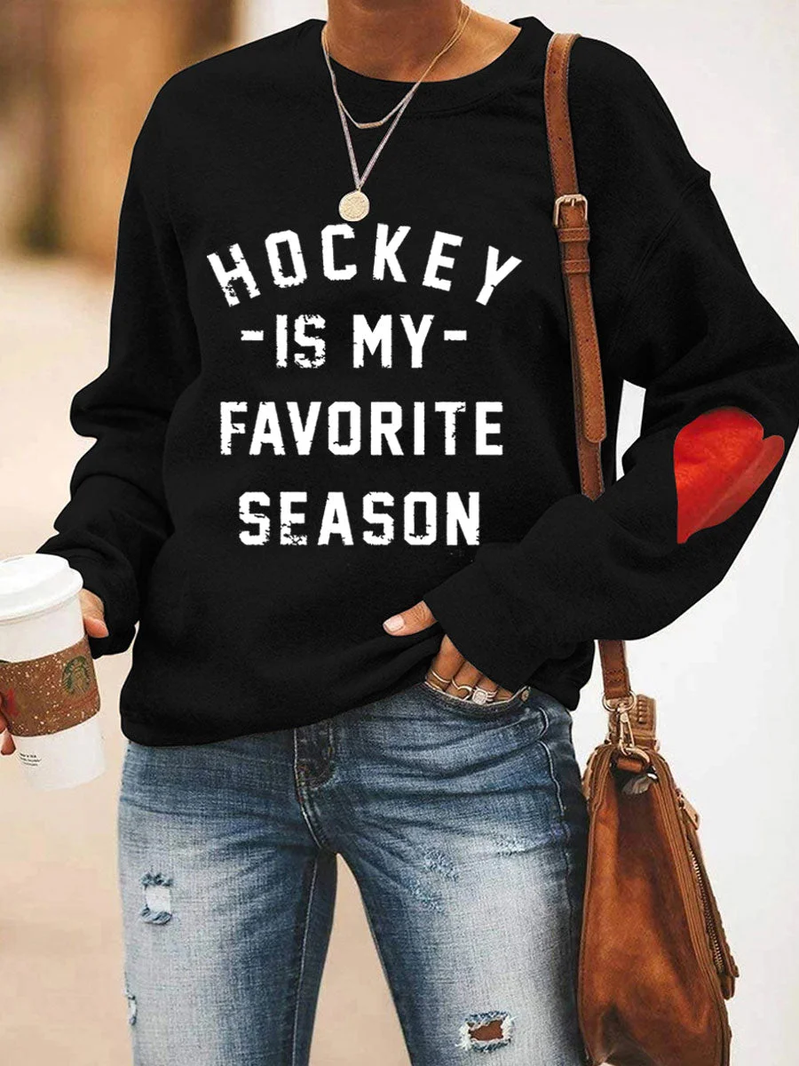 Hockey is my Favorite Season Heart Sweatshirt