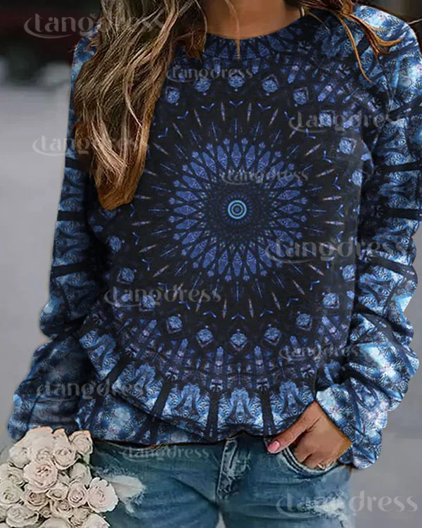 Mandala Vintage Long Sleeve Top