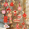 15/16PCS CNY Blessings Plant Flower Hanging Paper Decors