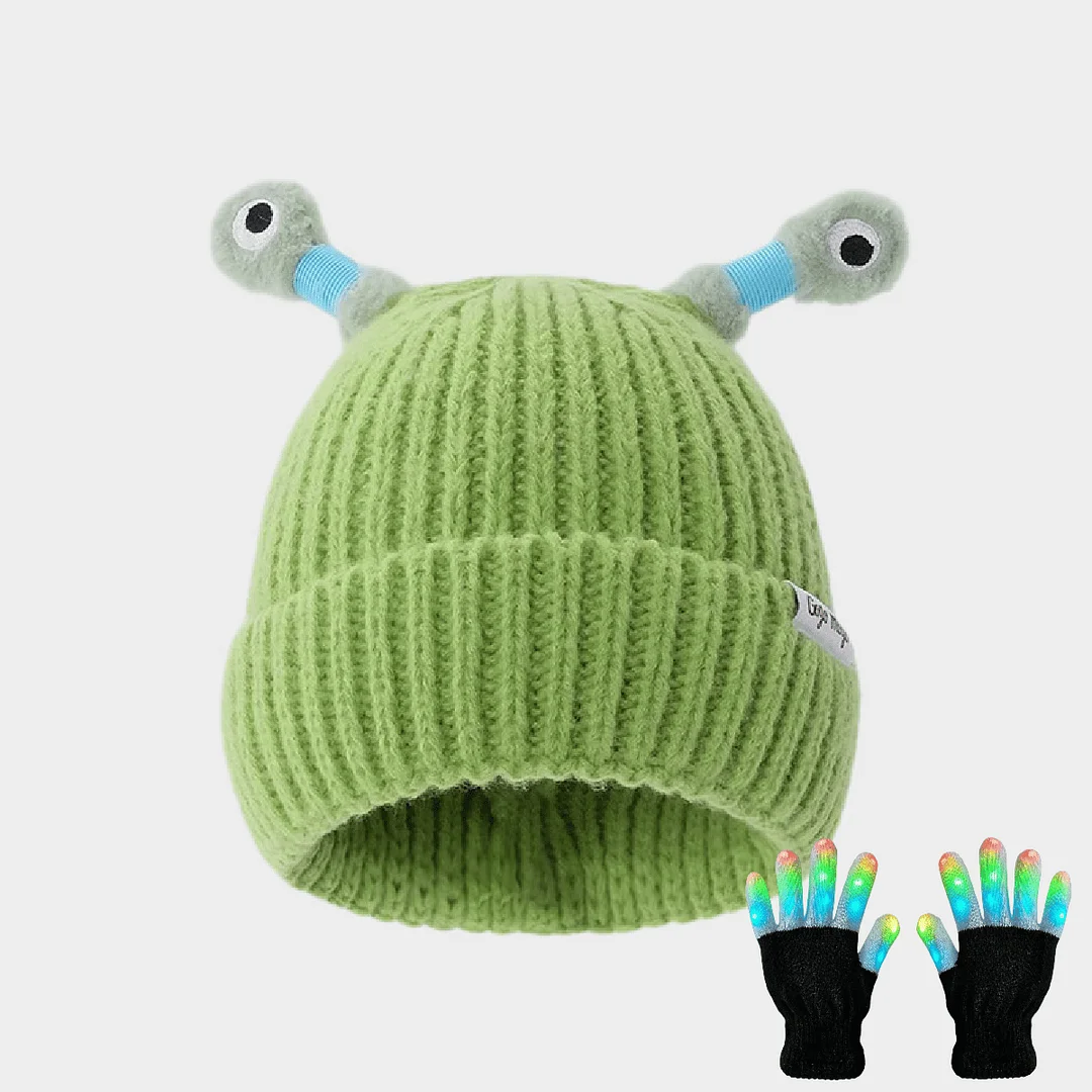 🔥HOT SALE - 49% OFF🔥Winter Parent-Child Cute Glowing Little Monster Knit Hat