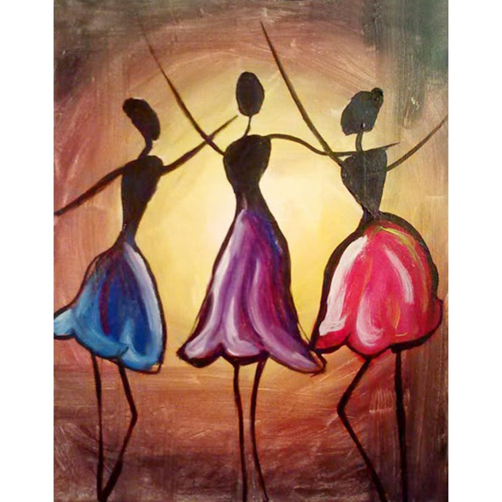 

30*40CM-Round Drill Diamond Painting-Dancing Women, 501 Original