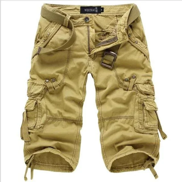 Plus Size Men's Camouflage Loose Cargo Work Casual Shorts